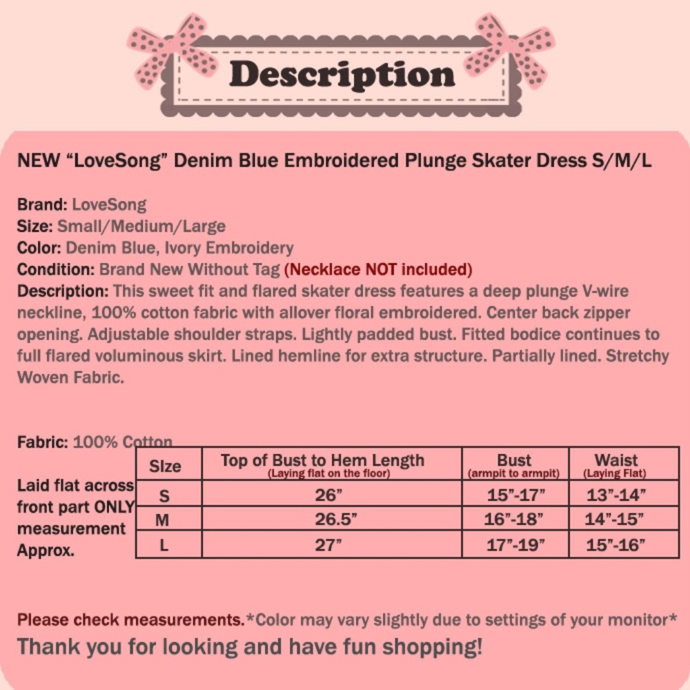 Last☝️ Blue Floral Embroidered Plunge Skater Dress - Picture 8 of 8